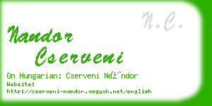 nandor cserveni business card